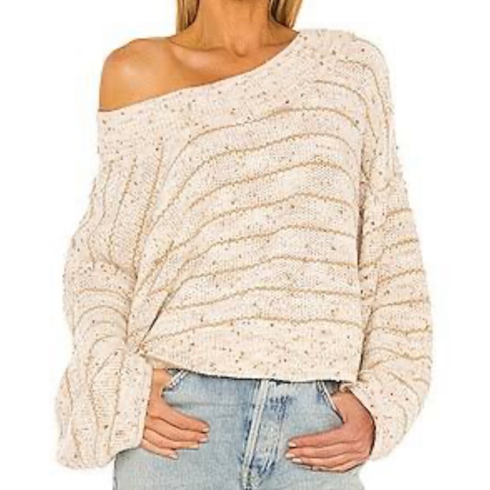 FREE PEOPLE Starlit striped sweater *beige/oatmeal* - Picture 3 of 14